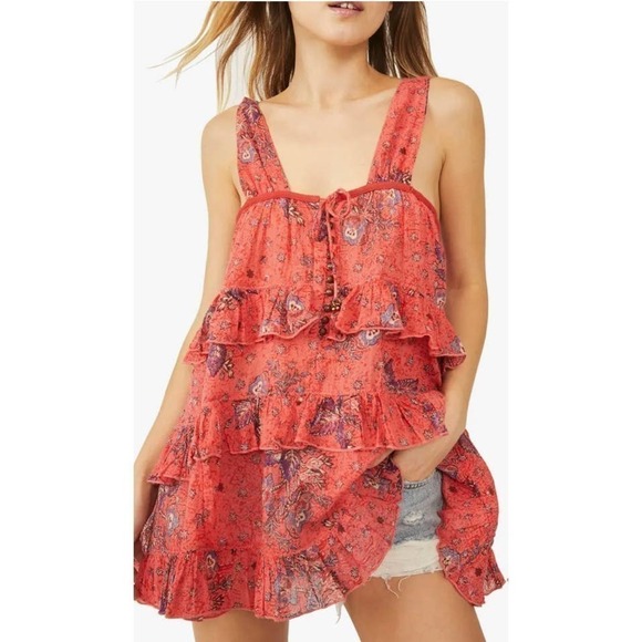 Free People Sunrise Nightie Dress Large NWT - Picture 1 of 4